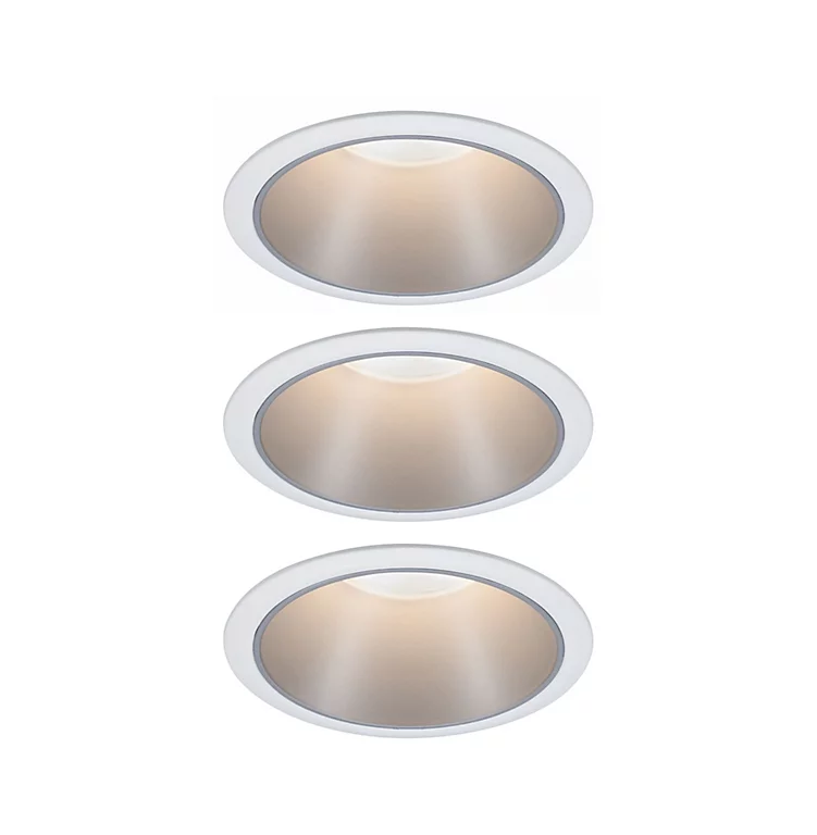 Castorama 3 Spots à Encastrer Cole LED Intégrée IP44 3x6,5 W Blanc Et Argent 2 Castorama 3 Spots à Encastrer Cole LED Intégrée IP44 3x6,5 W Blanc Et Argent