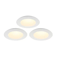 Castorama 3 Spots à Encastrer LED Intégrée Colours Karluk Ø8cm 2700K 4000K