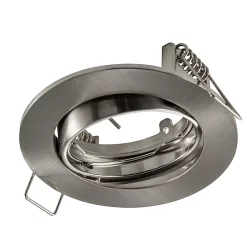 Castorama Anneau Rond Pour Spot à Encastrer LED Colours Ares Métal Chromé Brossé Ø8,5 Cm