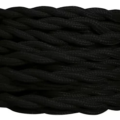Castorama Câble D’alimentation électrique Torsadé En Tissu Noir Tibelec 3m