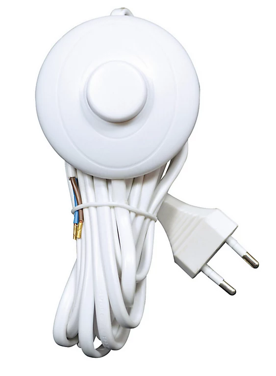 Castorama Cordon Avec Interrupteur à Pied + Fiche Tibelec 3m Blanc 3 Castorama Cordon Avec Interrupteur à Pied + Fiche Tibelec 3m Blanc