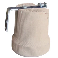 Castorama Douille E27 + équerre Tibelec Porcelaine