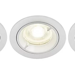 Castorama Lot 3 Spots à Encastrer Caius LED GU5.3 Ø8,5cm IP65 345lm 35W 5.2W Blanc Neutre