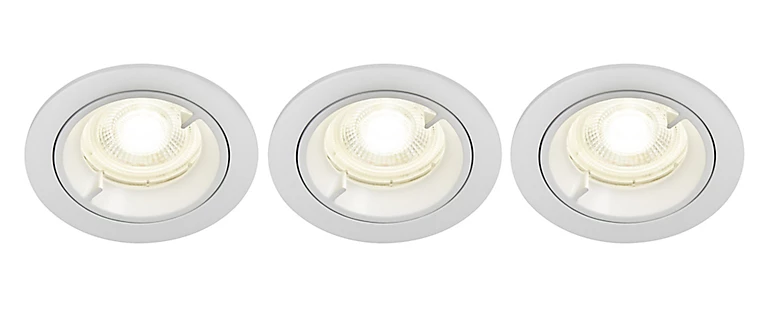 Castorama Lot 3 Spots à Encastrer Caius LED GU5.3 Ø8,5cm IP65 345lm 35W 5.2W Blanc Neutre 3 Castorama Lot 3 Spots à Encastrer Caius LED GU5.3 Ø8,5cm IP65 345lm 35W 5.2W Blanc Neutre