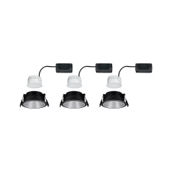 Castorama Lot 3 Spots à Encastrer Cole LED Intégrée IP44 3x6,5 W Noir
