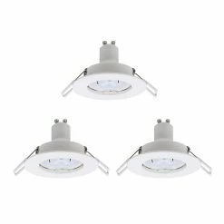 Castorama Lot 3 Spots à Encastrer LED GU10 Ø8,5cm IP20 230lm 35W 3W Blanc Chaud