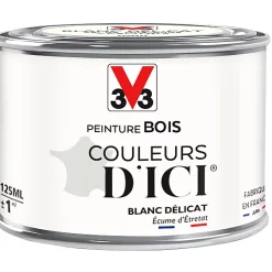 Castorama Peinture Bois Couleurs D'ici Blanc Délicat Velours V33 0,125L