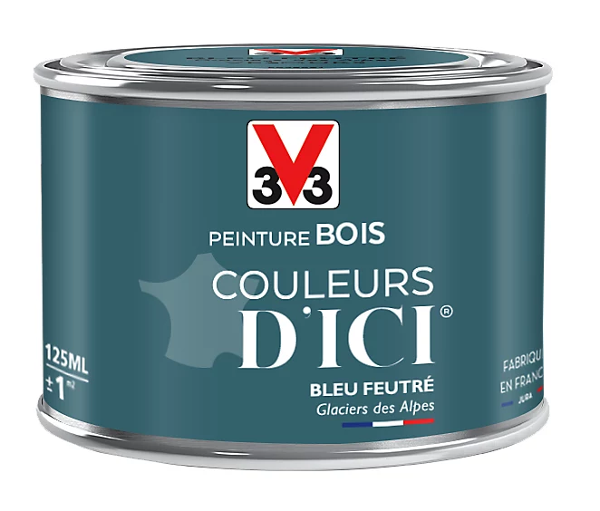 Castorama Peinture Bois Couleurs D'ici Bleu Feutré Velours V33 0,125L 3 Castorama Peinture Bois Couleurs D'ici Bleu Feutré Velours V33 0,125L