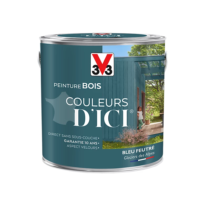 Castorama Peinture Bois Couleurs D'ici Bleu Feutré Velours V33 2L 3 Castorama Peinture Bois Couleurs D'ici Bleu Feutré Velours V33 2L
