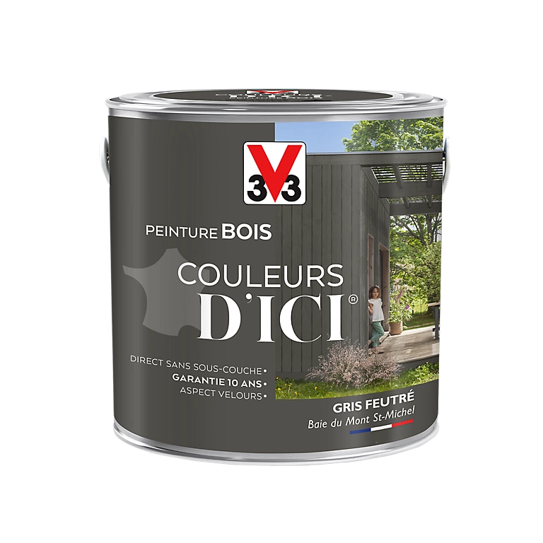 Castorama Peinture Bois Couleurs D'ici Gris Feutré Velours V33 2L 3 Castorama Peinture Bois Couleurs D'ici Gris Feutré Velours V33 2L