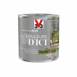 Castorama Peinture Bois Couleurs D'ici Gris Soyeux Velours V33 0,5L