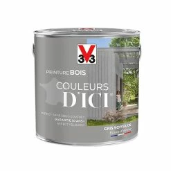 Castorama Peinture Bois Couleurs D'ici Gris Soyeux Velours V33 2L