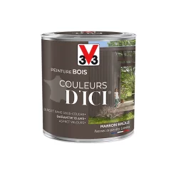 Castorama Peinture Bois Couleurs D'ici Marron Brûlé Velours V33 0,5L