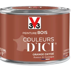 Castorama Peinture Bois Couleurs D'ici Orange Oxydé Velours V33 0,125L