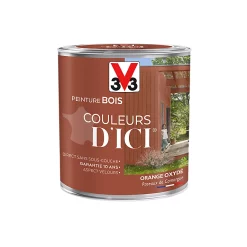 Castorama Peinture Bois Couleurs D'ici Orange Oxydé Velours V33 0,5L