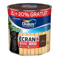 Castorama Peinture Bois Extérieur Ecran+ Bois Dulux Valentine Satin Brun Normandie 2L +20% Gratuit