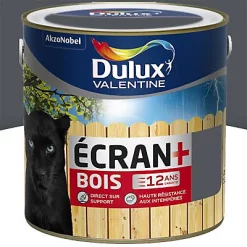 Castorama Peinture Bois Extérieur Ecran+ Bois Dulux Valentine Satin Gris Foncé RAL 7015 2L