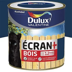 Castorama Peinture Bois Extérieur Ecran+ Bois Dulux Valentine Satin Marine RAL 5003 0,5L