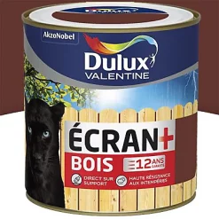 Castorama Peinture Bois Extérieur Ecran+ Bois Dulux Valentine Satin Ton Bois RAL 8015 0,5L