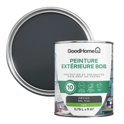 Castorama Peinture Bois Extérieur GoodHome Baltimore Gris Satin 0.75L
