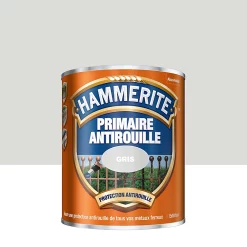 Castorama Primaire Antirouille Métaux Ferreux Hammerite Gris 0,75L