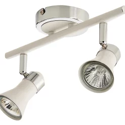 Castorama Réglette 2 Spots Aphroditus Métal Blanc GU10 2x50 W