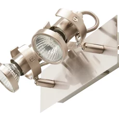 Castorama Réglette 2 Spots Arachrne Métal Nickel GU10 2x50 W