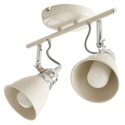 Castorama Réglette 2 Spots Hippolyta Métal Ivoire E14 2x28 W