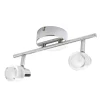 Castorama Réglette 2 Spots Mageia Métal/verre Chrome/transp. LED 2x5,5 W -Castorama reglette 2 spots mageia metal verre chrome transp led 2x5 5 w3663602804062 01c