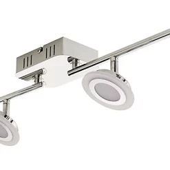 Castorama Réglette 4 Spots Harpies Métal/verre Chrome LED 4x5,5 W