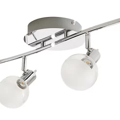 Castorama Réglette 4 Spots Panacea Métal/verre Chrome LED 4x5 W