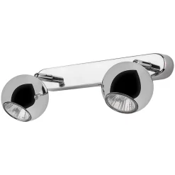 Castorama Réglette Spot 2 Lumières GU10 7W GoodHome Roccheta Chrome L.26 X L.4 X H.12 Cm