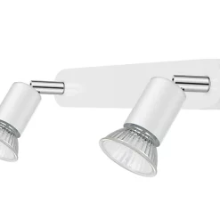 Castorama Réglette Spot 2 Lumières GU10 7W Sasha Blanc L.26 X L.4 X H.10.5 Cm