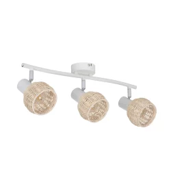 Castorama Réglette Spot 3 Lumières E14 40W Corep Calanques Blanc L.50 X H.14 X P.15 Cm