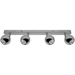 Castorama Réglette Spot 4 Lumières GU10 7W GoodHome Roccheta Chrome L.55 X L.4 X H.12 Cm