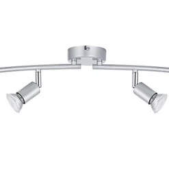 Castorama Réglette Spot 4 Lumières GU10 7W Sasha Argent L.78 X L.9 X H.14.5 Cm