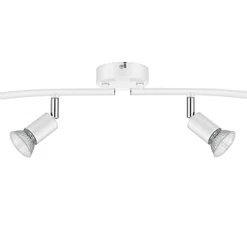 Castorama Réglette Spot 4 Lumières GU10 7W Sasha Blanc L.78 X L.9 X H.14.5 Cm