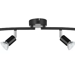 Castorama Réglette Spot 4 Lumières GU10 7W Sasha Noir Mat L.78 X L.9 X H.14.5 Cm