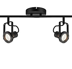 Castorama Réglette Spot 6 Lumières GU10 5W GoodHome Chaman Noir Mat L.180 X L.12 X H.21 Cm