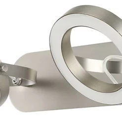 Castorama Réglette Spot LED Intégrée Dimmable 400lm 12W Blanc Chaud GoodHome Taphao Nickel Satiné L.18 X L.35,5 X H.10 Cm