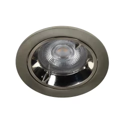Castorama Spot à Encastrer Caius LED GU10 Ø8,5cm IP44 345lm 50W 5.2W GoodHome Blanc Neutre Chrome