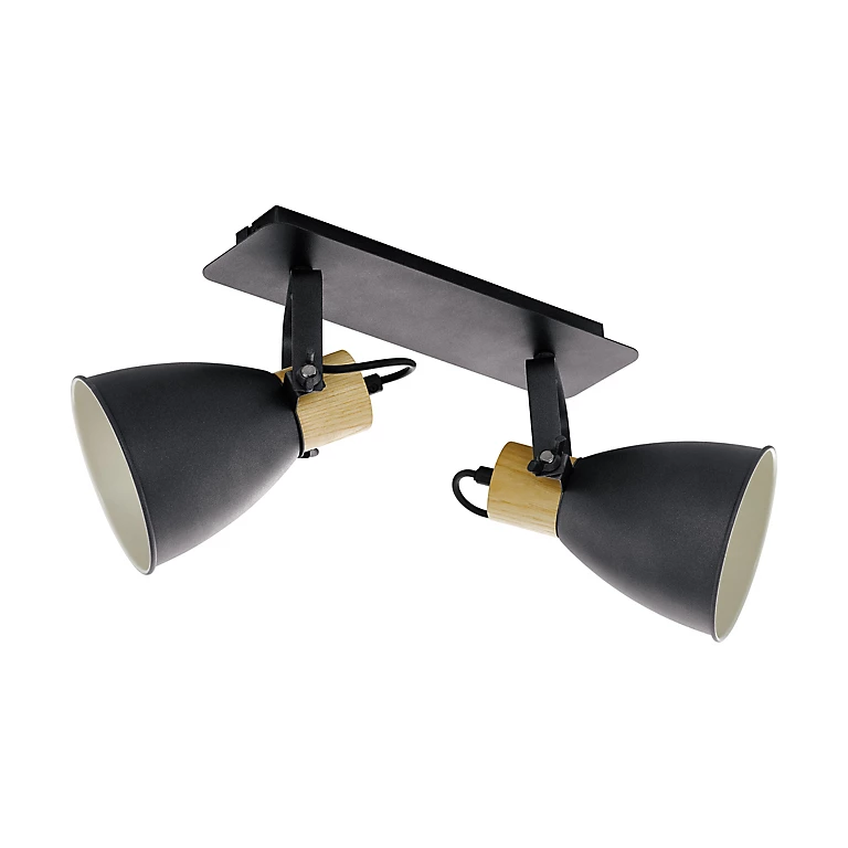 Castorama Spot Coswarth 2 Lumières E27 40W IP20 Eglo Noir 3 Castorama Spot Coswarth 2 Lumières E27 40W IP20 Eglo Noir